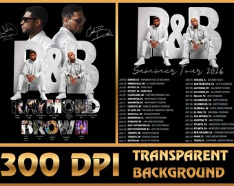 2PNG Usher Chris Brown Tour 2026 Fan Art PNG (Digitaler Download)
