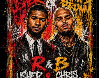 Usher Chris Brown Tour 2026 Fan Art PNG (Digital Download)