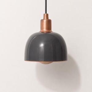 Moroccan handmade Pendant Light, Modern Dome Hanging Lamp with Copper or Brass Accent, Mid Century Nordic Ceiling Fixture