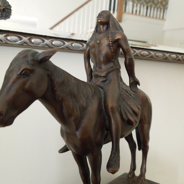 Antique Bronze Indian Bookends