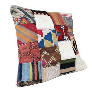 Kelim kissenbezug | 60x60 | yaa092 | handgeknüpft | vintage kilim sitzkissen bezug | boho deko unikat