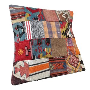 Kelim kissenbezug | 60x60 | yaa088 | handgeknüpft | vintage kilim sitzkissen bezug | boho deko unikat