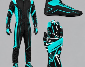 Go-Kart-Rennanzug + Schuhe + Handschuhe mit kostenloser Sturmhaube | Level 2-geprüft