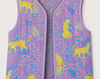 Wendeweste STEPPSTOFF LEOPARD ROSA