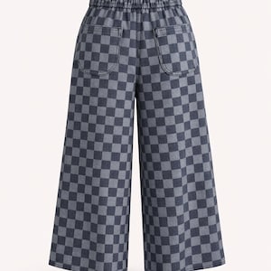Denim Culotte Checkerboard für Ladys
