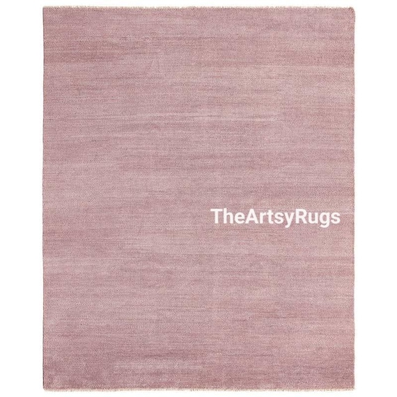 Hand Knotted Wool Area Rug, Pink Turkish Oushak Rug Handmade Plan Rug, Customize Size Made to Order Interior Decor Room Bedroom Kitchen Rugs