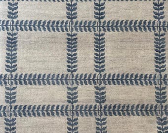 Alfombra moderna anudada a mano con diseño antiguo, color beige y azul. Alfombra turca hecha a mano para decoración de interiores, alfombras de lana fina para sala de estar, dormitorio.