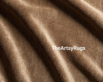Hand Knotted Wool Area Rug, Chocolate Brown 9x12 Turkish Carpet Handmade Plan Wool Rug Living Bedroom Hallway Custom Size Rug Made to Order