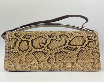 Vintage Python Snake Skin Shoulder Bag 1970s