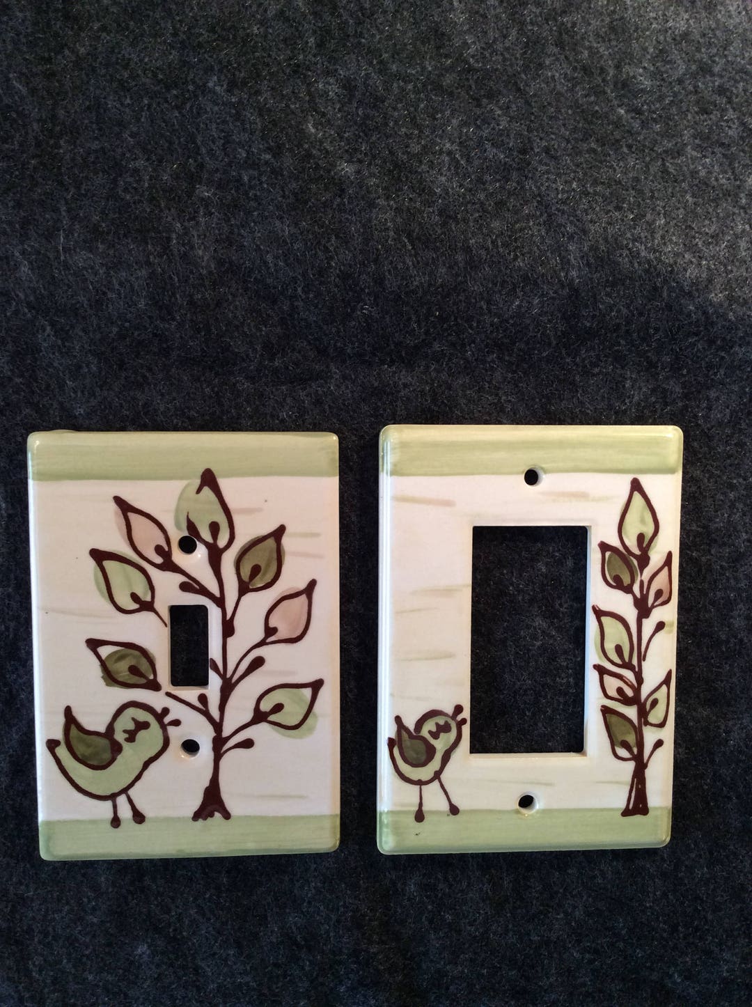 Bird Switch Plate Etsy