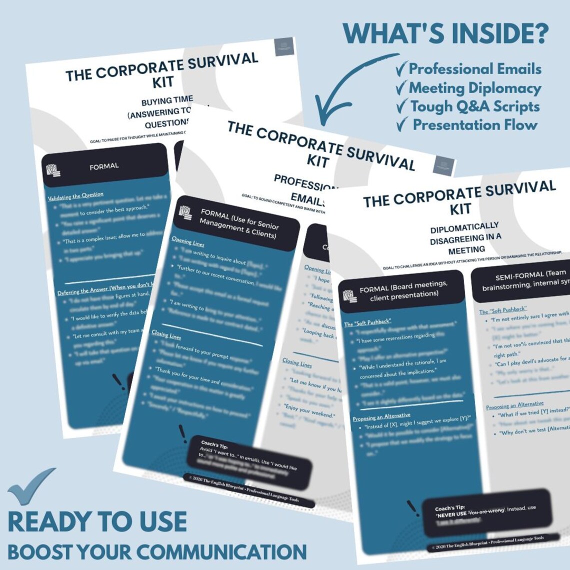 Business English Guide | Email Templates & Meeting Scripts (PDF ...