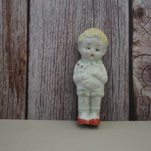 Antique Occupied Japan Bisque Doll Figure Boy Adorable with