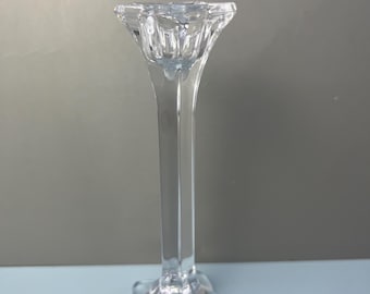 Vintage Nachtmann Bleikristall Crystal Taper Candle Holder, Tall German Lead Crystal