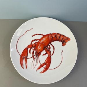 Vintage Porcelain Lobster Plates - Etsy