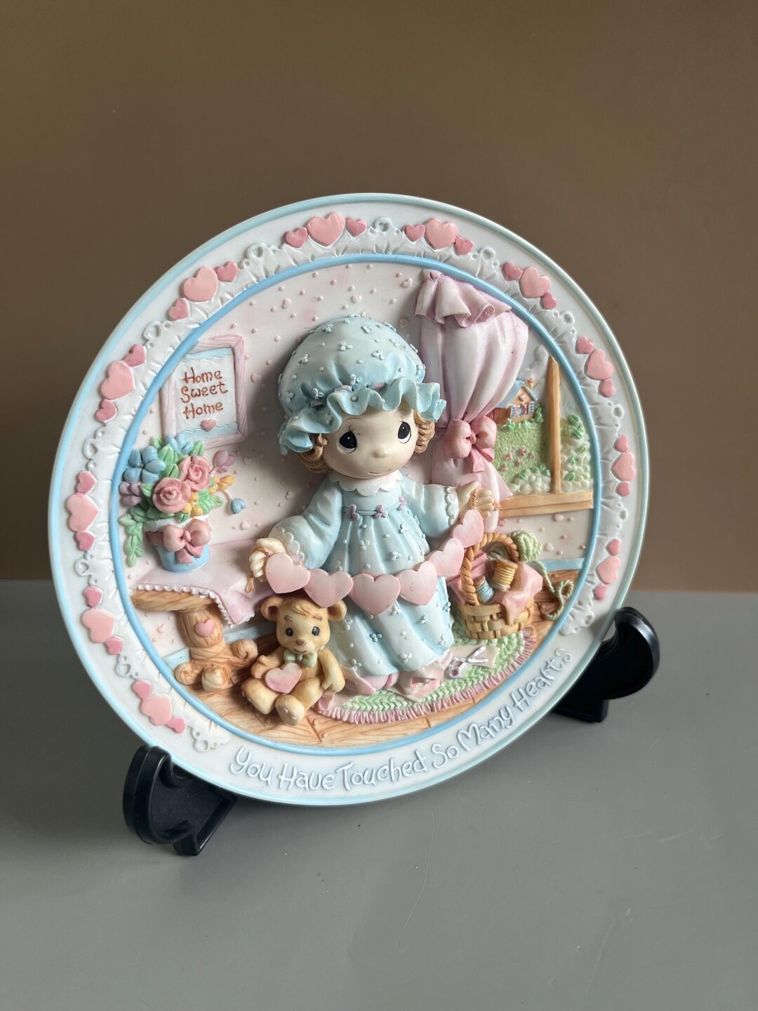 Precious Moments Sculpted Plate ‘you Have Touched so Many Hearts