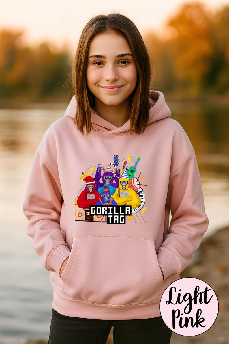 Sudadera con capucha Gorilla Tag, regalo Gorilla Tag, sudadera con capucha Gorilla Tag para jóvenes, fiesta Gorilla Tag, sudadera con capucha Monkey Tag, cumpleaños Gorilla Tag, sudadera para jóvenes imagen 6