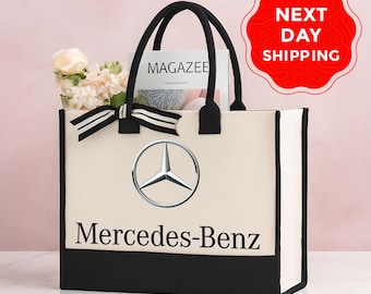 Mercedes Tote Bag, Mercedes Benz Bag, Mercedes Logo Bag, Mercedes Fan Bag, Benz Car Tote Bag