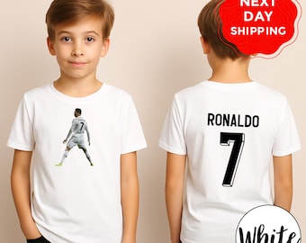 Youth Ronaldo Soccer T-shirt, Ronaldo Soccer Shirt, Kids Ronaldo Inspired Soccer T-Shirt, Football Merch Ronaldo Shirt, Ronaldo Fan Shirt