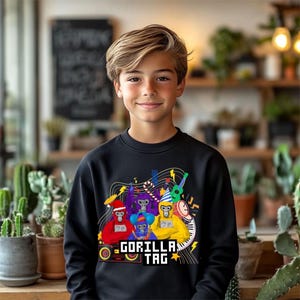 Sudadera con capucha Gorilla Tag, regalo Gorilla Tag, sudadera con capucha Gorilla Tag para jóvenes, fiesta Gorilla Tag, sudadera con capucha Monkey Tag, cumpleaños Gorilla Tag, sudadera para jóvenes imagen 13