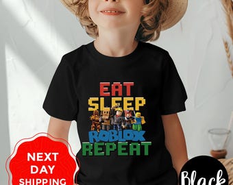 Eat Sleep Roblox Repeat T-shirt, Roblox Shirt, Roblox Youth Tee, Roblox Birthday Gift, Roblox Lover T-shirt, Roblox Birthday T-shirt