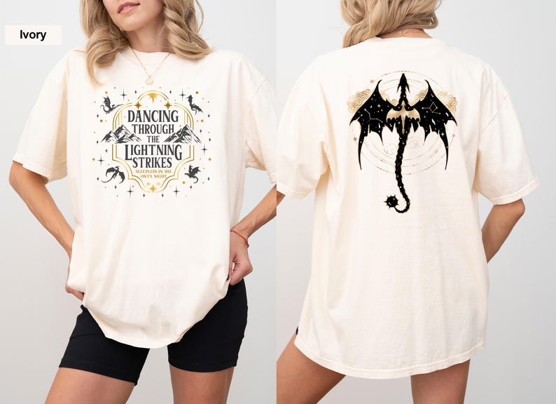 Comfort Colors® T-Shirt, Basgiath War College Shirt, Dragon Rider T-Shirt, Fourth Wing Tee, Onyx Storm Shirt image 2