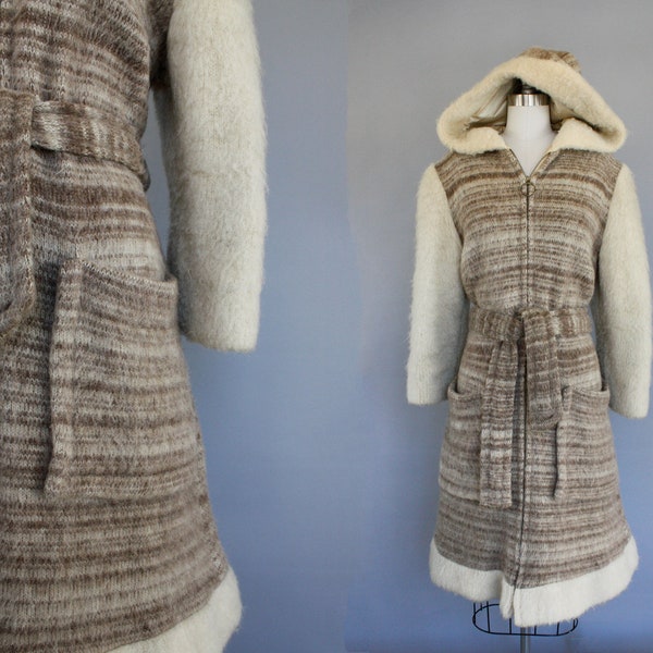 r e s e r v e d  70s Icelandic wool hooded coat / size medium