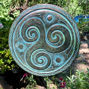 Celtic Triple Spiral Plaque