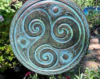 Celtic Triple Spiral Plaque