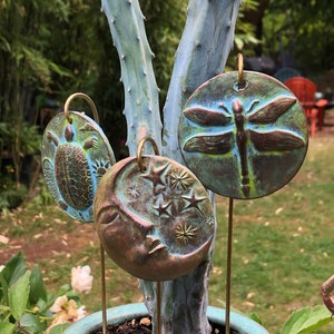 Turtle, Dragonfly, Moon, Garden Markers