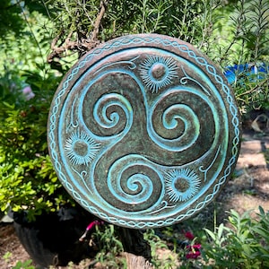 Celtic Triple Spiral Plaque