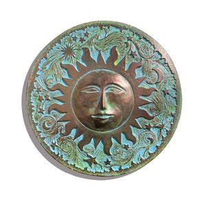 Concrete Sun Garden Plaque