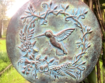 Concrete Hummingbird Garden Ornament