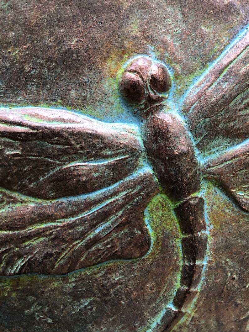 Concrete Dragonfly Garden Plaque Etsy UK