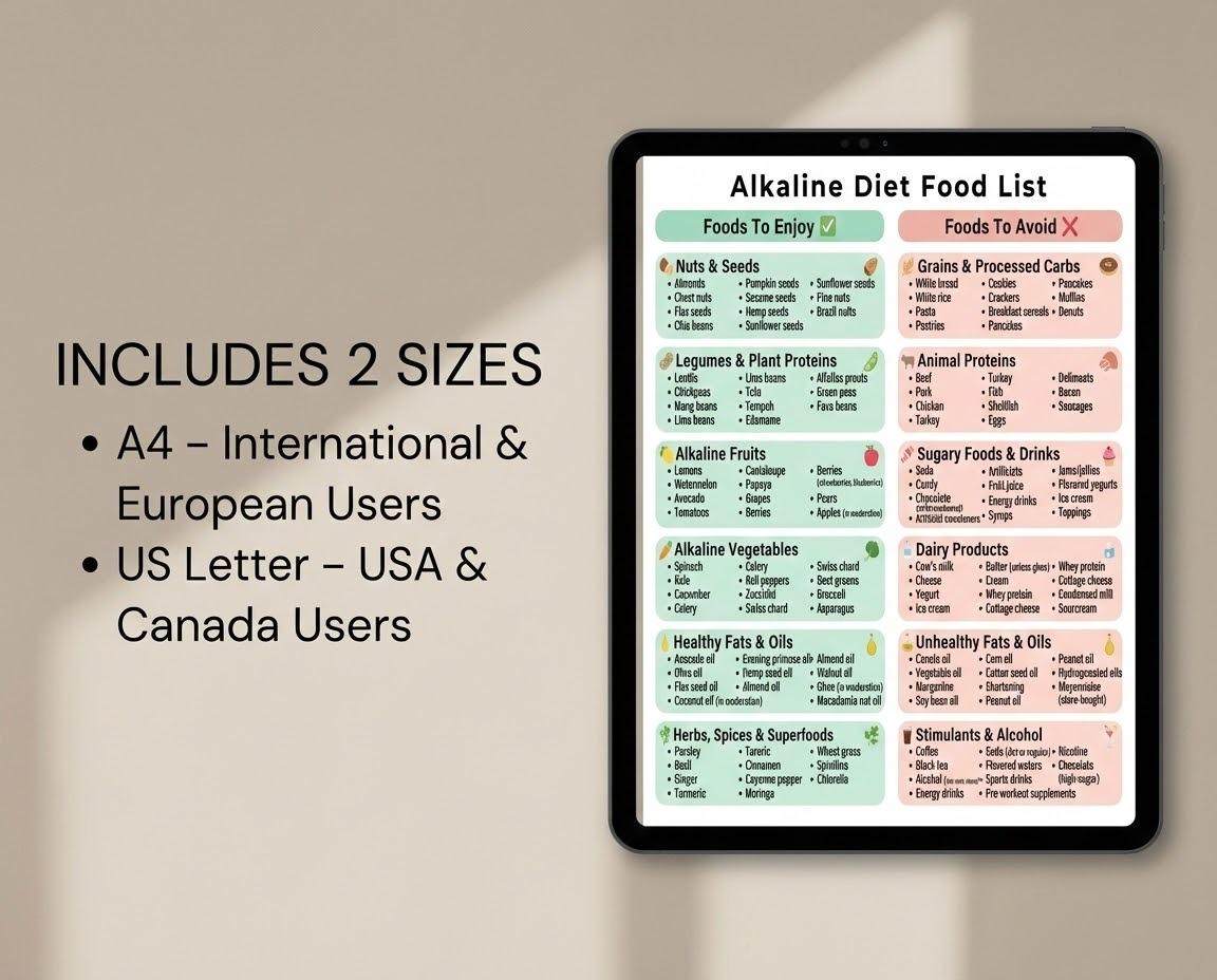 Ph Balance Chart.pdf Alkaline Diet Food List Chart | Ph Balance Grocery Guide (printable PDF ...