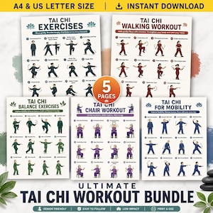 Easy Chair Tai Chi Bundle | Senior Mobility Exercise Chart (PDF)