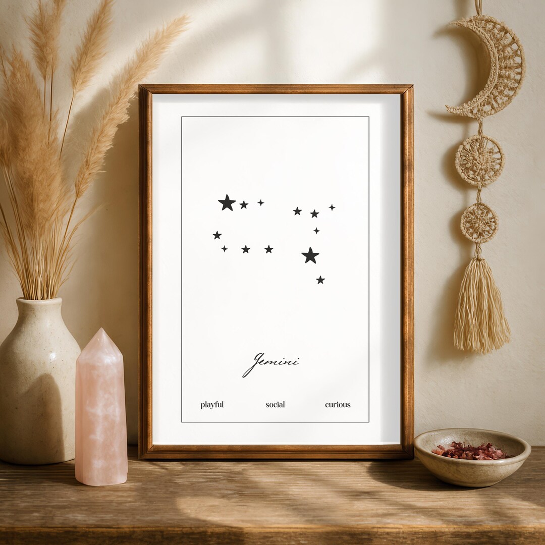 Gemini Constellation Art Print (digital Download) - Etsy