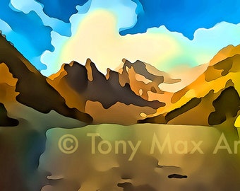 Mountain 106 – British Columbia landscape art, BC mountain paintings, BC art prints, BC art prints, bc prints, bc Rockies art, bc painters