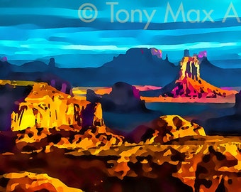Southwest Art 2 - Horizontaal - Kunst uit Arizona, kunst uit Utah, schilderijen uit Arizona, schilderijen uit Utah, schilderijen uit het zuidwesten, kunst uit het zuidwesten van de VS, mesa-kunst
