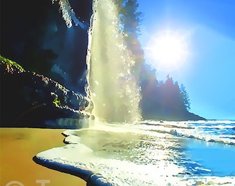 Coastal Vista 52 – Vert.  Kustkunst Brits-Columbia, kunst BC, schilderij BC, kustkunst BC, posters BC, kunst Vancouver Island BC kustschilderijen
