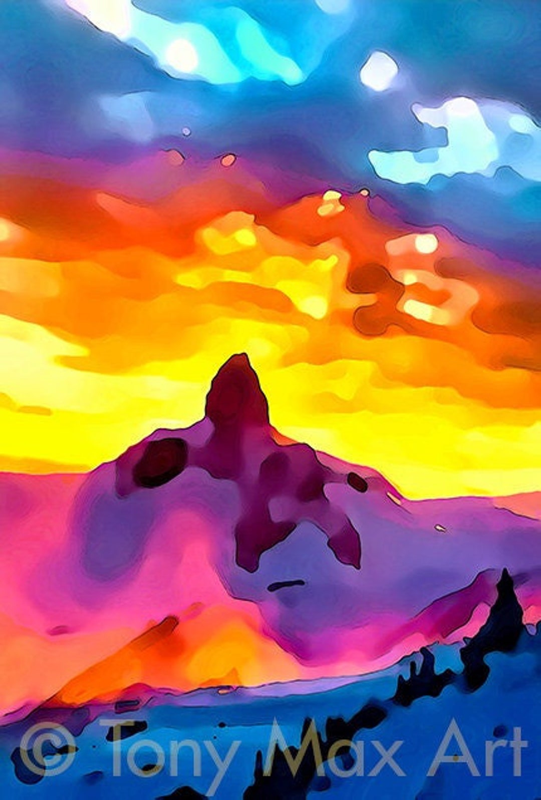 Black Tusk 1 Very Vertical. BC Landscape Art BC Art Etsy