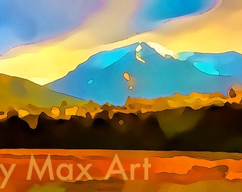 Mountain 95.  BC art prints, BC paintings, BC landscape art, British Columbia art, Canadian contemporary art, bc paintings, modern bc art