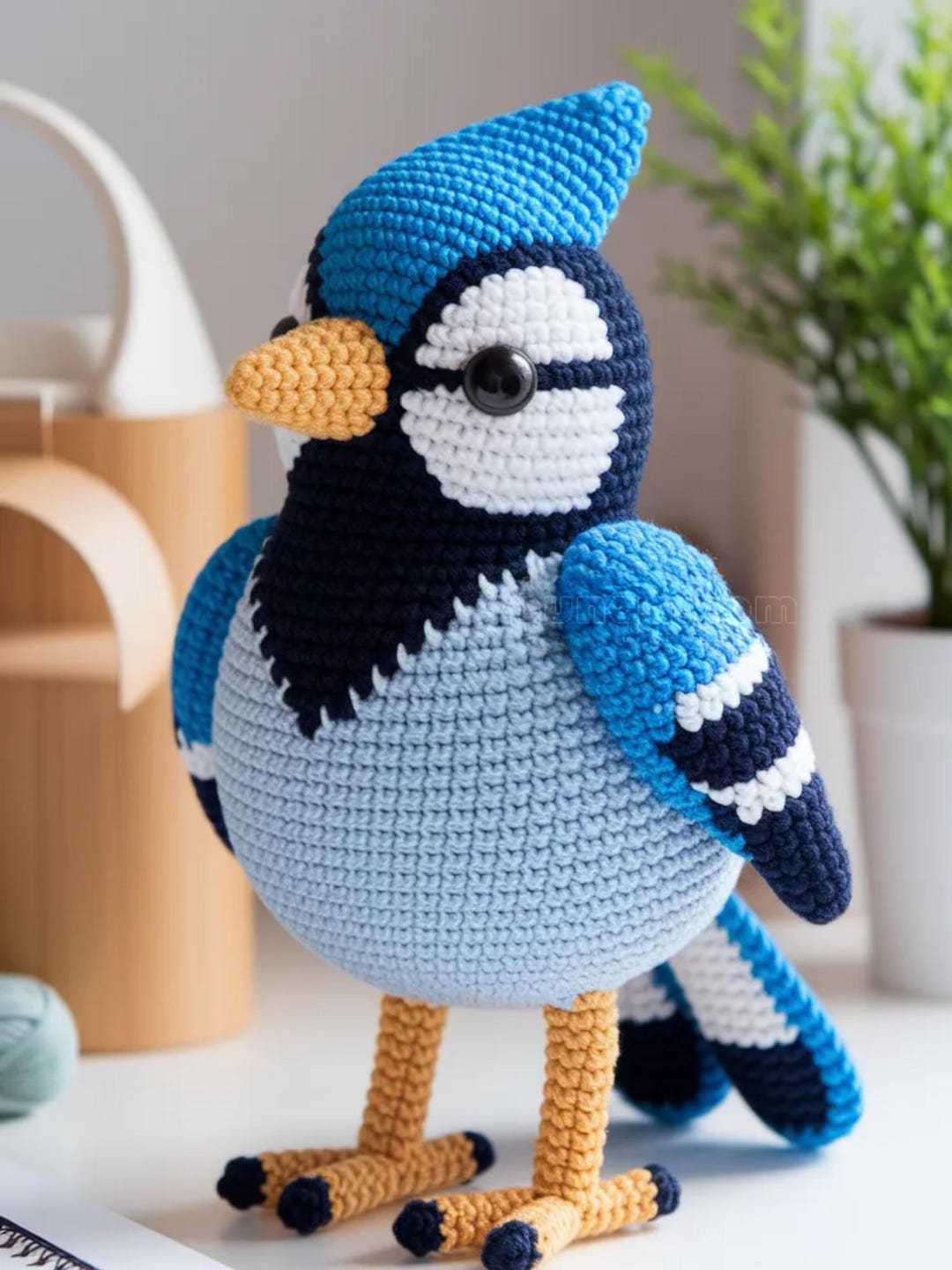 Amigurumi Blue Jay Crochet Pattern PDF — Realistic Bird Plush Toy - Etsy