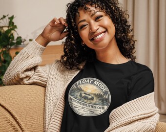 Camiseta holgada para mujer: "Float Mode", "Responsibilities Off", "Divertida camiseta del lago", "Vida en el lago", "RC Origin"