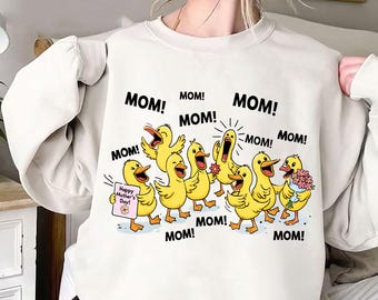 Shirt grappige moeder moeder moeder eend, gelukkig Moederdagcadeau, schattige eendje Chaos, luid kindershirt eend, moederdagcadeau, cadeau eendliefhebber