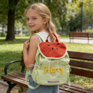 Custom Fruit Kids Travel Backpack | Personalized Text/Art |Children's Day Gift | Small Travel Backpack | Gift for Trips & Outdoor Adventures