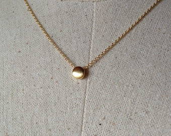 Gold Dot Necklace, 14k Gold plated, Dainty Necklace, Tiny Dot Necklace