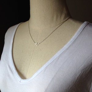 Silver Heartbeat Necklace, Dainty Necklace image 5