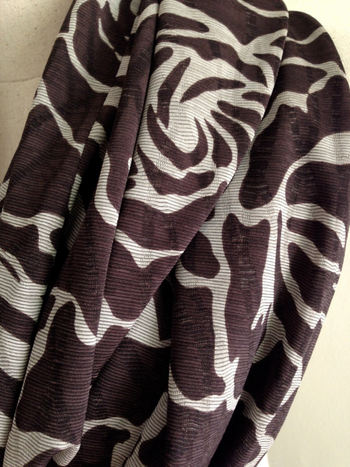 Brown Animal and Rose Print Scarf Infinity Scarf Spring - Etsy
