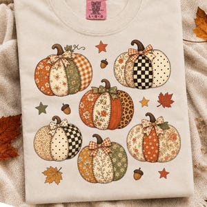 Zucca Boho PNG, Zucca autunnale preppy per sublimazione, Design di zucca con motivo carino, Maglietta autunnale civettuola PNG, Ringraziamento alla moda PNG