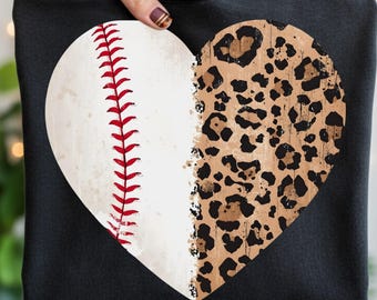 Leopard Baseball Png Baseball Game Day Png Mom Baseball Shirt Design Sports Sublimation Design Digital Download